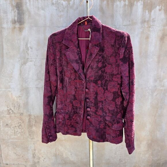 American Exchange Carpet Bag Brocade Blazer Fitted - Picture 1 of 5